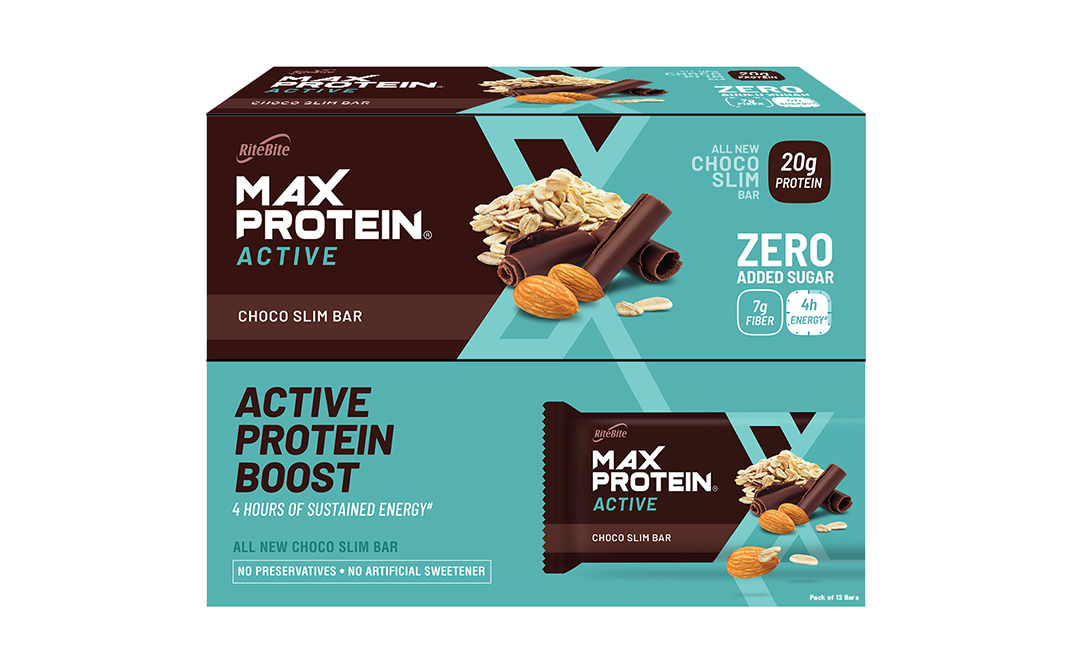 Ritebite Max Protein Active Choco Slim Bar   Box  804 grams